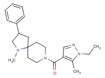 8-[(1-ethyl-5-methyl-1H-pyrazol-4-yl)carbonyl]-1-methyl-3-phenyl-1,8-diazaspiro[4.5]decane