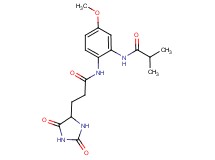 N-(2-{[3-(2,5-dioxoimidazolidin-4-yl)propanoyl]amino}-5-methoxyphenyl)-2-methylpropanamide