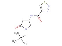 N-[1-(2,2-dimethylpropyl)-5-oxo-3-pyrrolidinyl]-1,2,3-thiadiazole-4-carboxamide