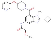 N-(2-cyclobutyl-1-methyl-7-{[4-(3-pyridinyloxy)-1-piperidinyl]carbonyl}-1H-benzimidazol-5-yl)-2-methoxyacetamide