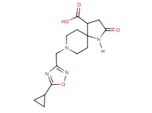 8-[(5-cyclopropyl-1,2,4-oxadiazol-3-yl)methyl]-2-oxo-1,8-diazaspiro[4.5]decane-4-carboxylic acid