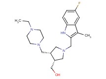 {(3R*,4R*)-4-[(4-ethylpiperazin-1-yl)methyl]-1-[(5-fluoro-3-methyl-1H-indol-2-yl)methyl]pyrrolidin-3-yl}methanol