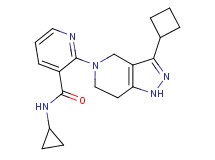2-(3-cyclobutyl-1,4,6,7-tetrahydro-5H-pyrazolo[4,3-c]pyridin-5-yl)-N-cyclopropylnicotinamide