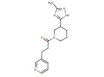 3-{3-[3-(3-methyl-1H-1,2,4-triazol-5-yl)piperidin-1-yl]-3-oxopropyl}pyridine