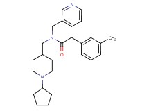 N-[(1-cyclopentyl-4-piperidinyl)methyl]-2-(3-methylphenyl)-N-(3-pyridinylmethyl)acetamide