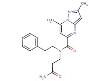 N-(3-amino-3-oxopropyl)-2,7-dimethyl-N-(2-phenylethyl)pyrazolo[1,5-a]pyrimidine-5-carboxamide