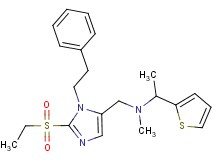 N-{[2-(ethylsulfonyl)-1-(2-phenylethyl)-1H-imidazol-5-yl]methyl}-N-methyl-1-(2-thienyl)ethanamine