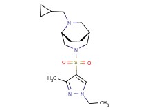 (1R*,5R*)-6-(cyclopropylmethyl)-3-[(1-ethyl-3-methyl-1H-pyrazol-4-yl)sulfonyl]-3,6-diazabicyclo[3.2.2]nonane