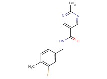 N-(3-fluoro-4-methylbenzyl)-2-methylpyrimidine-5-carboxamide