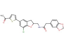N-{[5-(5-acetyl-2-thienyl)-7-chloro-2,3-dihydro-1-benzofuran-2-yl]methyl}-2-(1,3-benzodioxol-5-yl)acetamide