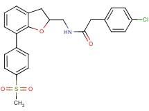 2-(4-chlorophenyl)-N-({7-[4-(methylsulfonyl)phenyl]-2,3-dihydro-1-benzofuran-2-yl}methyl)acetamide