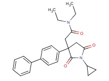 2-[3-(4-biphenylyl)-1-cyclopropyl-2,5-dioxo-3-pyrrolidinyl]-N,N-diethylacetamide