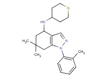 6,6-dimethyl-1-(2-methylphenyl)-N-(tetrahydro-2H-thiopyran-4-yl)-4,5,6,7-tetrahydro-1H-indazol-4-amine