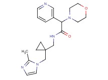 N-({1-[(2-methyl-1H-imidazol-1-yl)methyl]cyclopropyl}methyl)-2-morpholin-4-yl-2-pyridin-3-ylacetamide