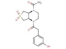 3-{2-[(4aS*,7aR*)-4-acetyl-6,6-dioxidohexahydrothieno[3,4-b]pyrazin-1(2H)-yl]-2-oxoethyl}phenol