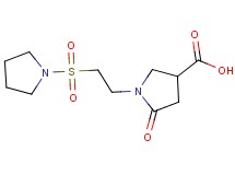 5-oxo-1-[2-(pyrrolidin-1-ylsulfonyl)ethyl]pyrrolidine-3-carboxylic acid