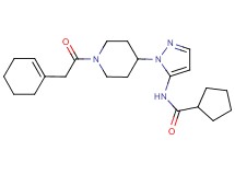 N-(1-{1-[2-(1-cyclohexen-1-yl)acetyl]-4-piperidinyl}-1H-pyrazol-5-yl)cyclopentanecarboxamide