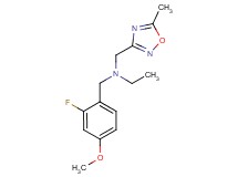 N-(2-fluoro-4-methoxybenzyl)-N-[(5-methyl-1,2,4-oxadiazol-3-yl)methyl]ethanamine
