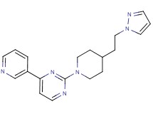 2-{4-[2-(1H-pyrazol-1-yl)ethyl]-1-piperidinyl}-4-(3-pyridinyl)pyrimidine