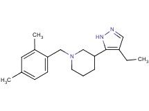 1-(2,4-dimethylbenzyl)-3-(4-ethyl-1H-pyrazol-5-yl)piperidine
