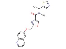 N-methyl-2-[(quinolin-6-yloxy)methyl]-N-[1-(1,3-thiazol-5-yl)ethyl]-1,3-oxazole-4-carboxamide
