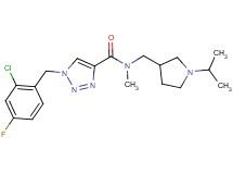 1-(2-chloro-4-fluorobenzyl)-N-[(1-isopropyl-3-pyrrolidinyl)methyl]-N-methyl-1H-1,2,3-triazole-4-carboxamide