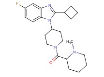 2-cyclobutyl-5-fluoro-1-{1-[(1-methyl-2-piperidinyl)carbonyl]-4-piperidinyl}-1H-benzimidazole