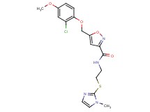 5-[(2-chloro-4-methoxyphenoxy)methyl]-N-{2-[(1-methyl-1H-imidazol-2-yl)thio]ethyl}-3-isoxazolecarboxamide