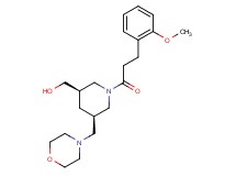 [(3R*,5R*)-1-[3-(2-methoxyphenyl)propanoyl]-5-(morpholin-4-ylmethyl)piperidin-3-yl]methanol