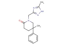 5-methyl-1-[(5-methyl-1H-1,2,4-triazol-3-yl)methyl]-5-phenylpiperidin-2-one