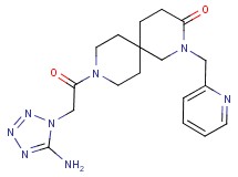9-[(5-amino-1H-tetrazol-1-yl)acetyl]-2-(pyridin-2-ylmethyl)-2,9-diazaspiro[5.5]undecan-3-one