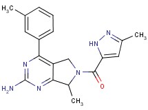 7-methyl-4-(3-methylphenyl)-6-[(3-methyl-1H-pyrazol-5-yl)carbonyl]-6,7-dihydro-5H-pyrrolo[3,4-d]pyrimidin-2-amine
