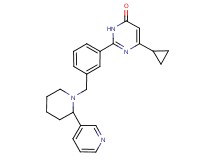 6-cyclopropyl-2-{3-[(2-pyridin-3-ylpiperidin-1-yl)methyl]phenyl}pyrimidin-4(3H)-one