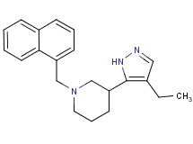 3-(4-ethyl-1H-pyrazol-5-yl)-1-(1-naphthylmethyl)piperidine