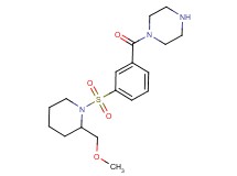 1-(3-{[2-(methoxymethyl)piperidin-1-yl]sulfonyl}benzoyl)piperazine
