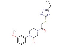 4-{[(3-ethyl-1H-1,2,4-triazol-5-yl)thio]acetyl}-1-(3-methoxyphenyl)-2-piperazinone