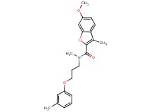 6-methoxy-N,3-dimethyl-N-[3-(3-methylphenoxy)propyl]-1-benzofuran-2-carboxamide
