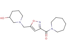 1-{[3-(azepan-1-ylcarbonyl)isoxazol-5-yl]methyl}piperidin-3-ol