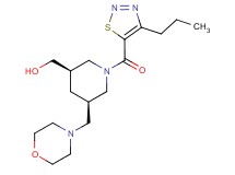 {(3R*,5R*)-5-(morpholin-4-ylmethyl)-1-[(4-propyl-1,2,3-thiadiazol-5-yl)carbonyl]piperidin-3-yl}methanol
