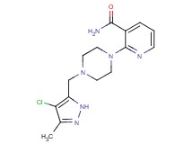 2-{4-[(4-chloro-3-methyl-1H-pyrazol-5-yl)methyl]piperazin-1-yl}nicotinamide