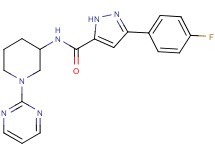 3-(4-fluorophenyl)-N-[1-(2-pyrimidinyl)-3-piperidinyl]-1H-pyrazole-5-carboxamide