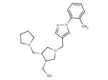 [(3R*,4R*)-1-{[1-(2-methylphenyl)-1H-pyrazol-4-yl]methyl}-4-(pyrrolidin-1-ylmethyl)pyrrolidin-3-yl]methanol