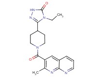 4-ethyl-5-{1-[(2-methyl-1,8-naphthyridin-3-yl)carbonyl]piperidin-4-yl}-2,4-dihydro-3H-1,2,4-triazol-3-one