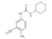N-(3-cyano-4-methylphenyl)-N'-(tetrahydro-2H-pyran-4-yl)urea