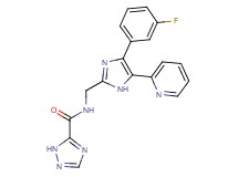 N-{[4-(3-fluorophenyl)-5-pyridin-2-yl-1H-imidazol-2-yl]methyl}-1H-1,2,4-triazole-5-carboxamide