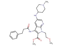 methyl 1-(2-methoxyethyl)-5-[(1-methyl-4-piperidinyl)amino]-3-[(3-phenylpropanoyl)amino]-1H-pyrrolo[2,3-b]pyridine-2-carboxylate