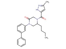 1-(3-biphenylyl)-5-butyl-4-[(3-methyl-1H-pyrazol-5-yl)carbonyl]-2-piperazinone