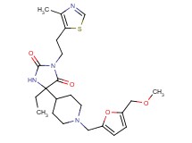 5-ethyl-5-(1-{[5-(methoxymethyl)-2-furyl]methyl}-4-piperidinyl)-3-[2-(4-methyl-1,3-thiazol-5-yl)ethyl]-2,4-imidazolidinedione