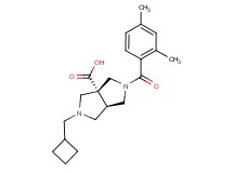 (3aR*,6aR*)-2-(cyclobutylmethyl)-5-(2,4-dimethylbenzoyl)hexahydropyrrolo[3,4-c]pyrrole-3a(1H)-carboxylic acid