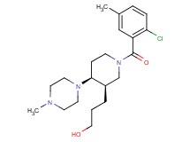 3-[(3R*,4S*)-1-(2-chloro-5-methylbenzoyl)-4-(4-methylpiperazin-1-yl)piperidin-3-yl]propan-1-ol